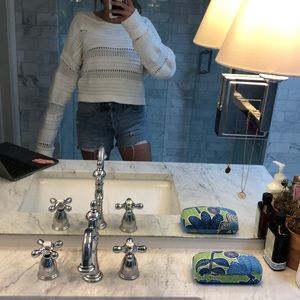 Helmut Lang White Knitted Sweater